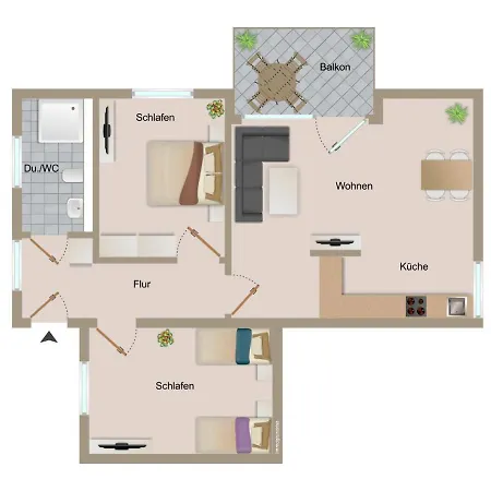 公寓 Haus Treibholz 3 *